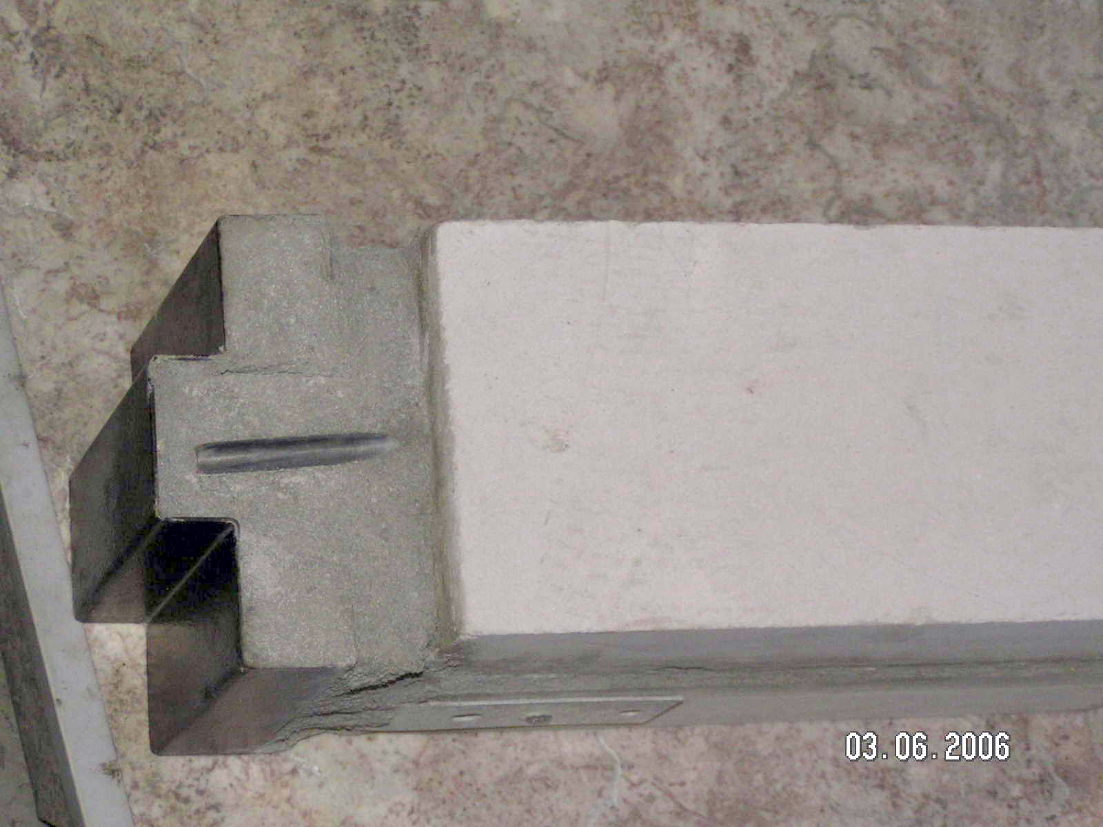Образец установки рамы на бетон